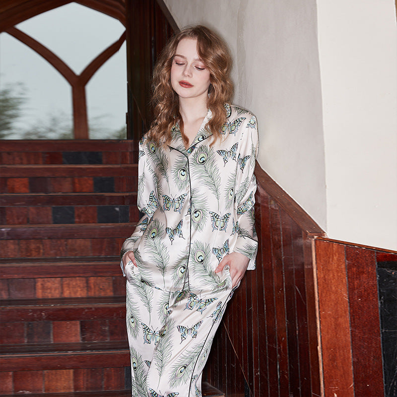 Open-Front Silky Pajama Set – detail