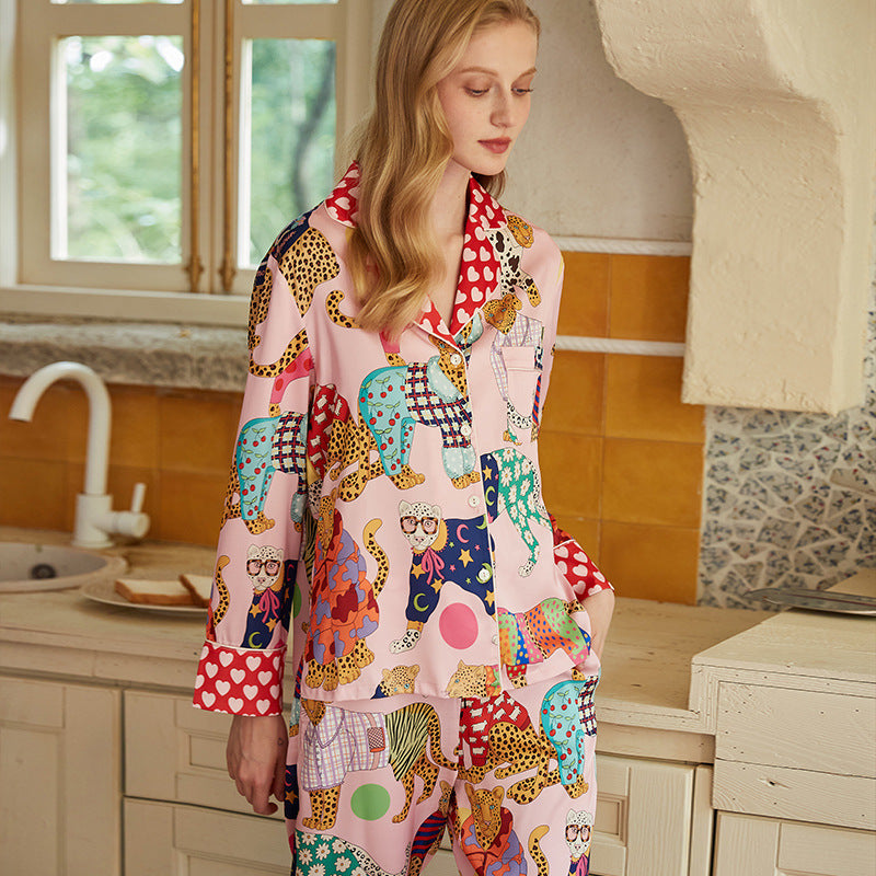 Floral Silky Pajama Set – detail